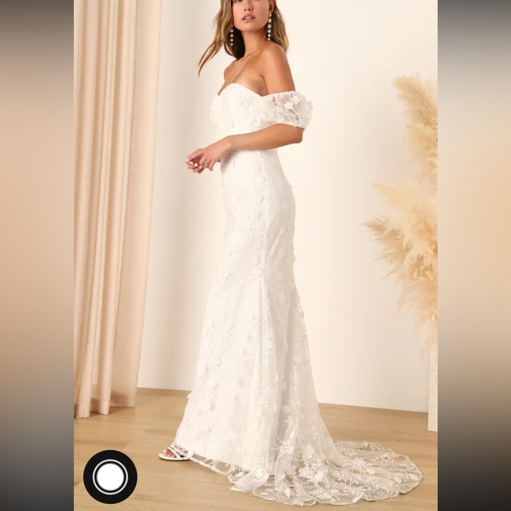 Magical beginning White 3D Floral Embroidered Maxi Dress